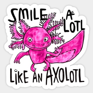 Axolotl Smile Sticker